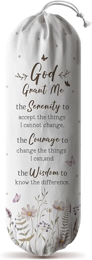 Hglian Plastic Bag Holder,Serenity Prayer Grocery Shopping Bags Storage Organizer Keeper Dispenser for Kitchen Extra Large