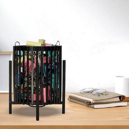 Gold Pen Holder for Desk Cute, Wire Mesh Pencil Cup with Metal Legs, Makeup Brush Holder for Vanity, Gold Desk Accessories Aesthetic