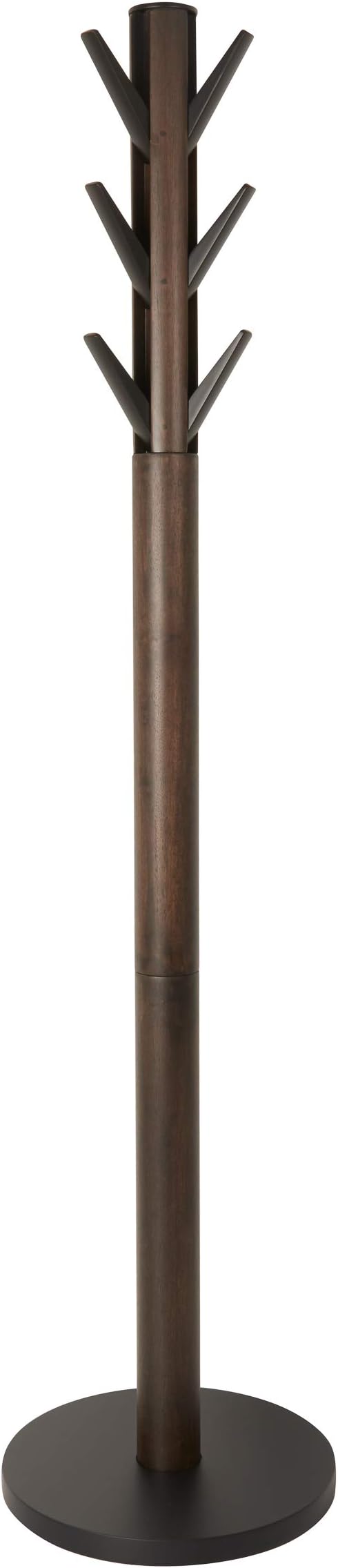 Umbra Flapper Coat Rack, Clothing Hanger, Umbrella Holder, and Hat Organizer, Great for Entryway, Black/Walnut (320361-048)