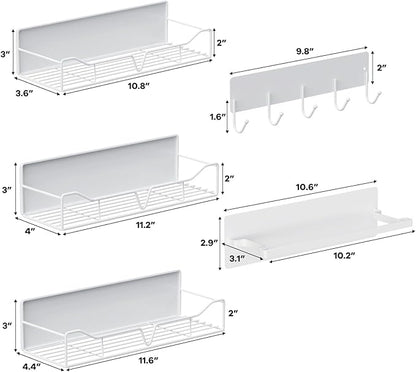5PCS Washing Machine Storage Rack with Hooks and Hangers, Refrigerator, Washing Machine, Microwave, and Barbecue Grill Warehouse Storage Rack