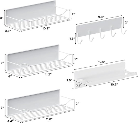 5PCS Washing Machine Storage Rack with Hooks and Hangers, Refrigerator, Washing Machine, Microwave, and Barbecue Grill Warehouse Storage Rack