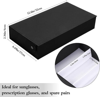 Baojulong 5-Slot Eyeglass Case Organizer - Portable Storage for Sunglasses & Glasses, Perfect for Travel & Home Use