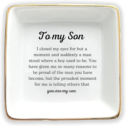 to My Son Gift Ring Dish, Son Gift from Parents, Son Wedding Gift, Son Present, Son Gift, Groom Wedding Gift, Son Present Groom Gift, Son Graduation Gift, Son Birthday Gift