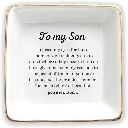 to My Son Gift Ring Dish, Son Gift from Parents, Son Wedding Gift, Son Present, Son Gift, Groom Wedding Gift, Son Present Groom Gift, Son Graduation Gift, Son Birthday Gift