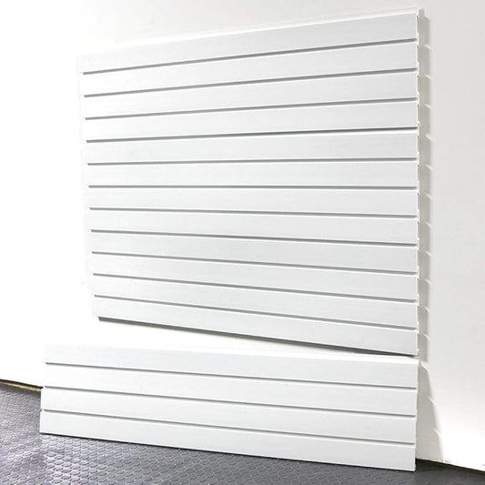 Standard Duty 4' ft. Slatwall Panels (Set of 4 Panels, Covers 16 sq. ft.) (Brite White)