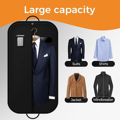 2 Pack 43" Garment Bag for Closet Storage and Travel, Tear-Resistant Waterproof Dustproof, Suit Bag for Hanging Clothes with Zippers, Durable 600D Oxford Fabric for Suits, Dresses (Standard)