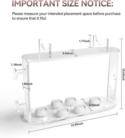 Affogato Storage Holder Universal Compatible with Dyson Airwrap, Shark FlexStyle FlexFusion Organizer Stand, Acrylic Countertop Display Rack for Hair Stylers Attachments