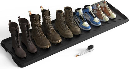 Extra Large Heavy Duty Boot Natural Rubber Shoe Mat for Entryway with Shoes Brush Large Boot Mat Multi-Purpose for Indoor or Outdoor, 16.1x 47.6 Inches 1