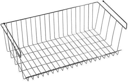 LTL Home Products WS-Z215430C More Inside Hanging Under Shelf Storage Basket, Medium, Chrome