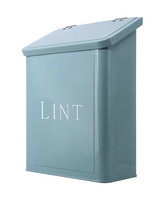 Magnetic Lint Bin for Laundry Room, 2.5L Capacity, Laundry Trash Can, Meadow Blue, Wall Mounted, Satisfaction Guarantee