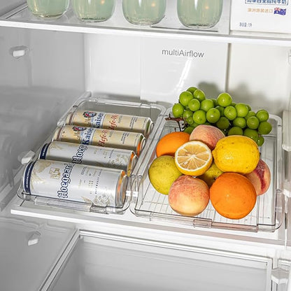 SOVGIZF Expandable Cabinet Organizer Shelf, 2-Tier kitchen Counter Organization Shelves, Spice Rack,Clear Plastic Countertop Storage Rack for Makeup, Pantry, Cupboard, Bathroom, Desk Organization