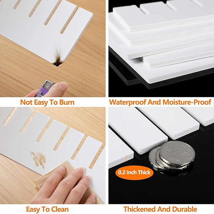 10Pcs Drawer Dividers, 15.75" x 3.55", Thick, DIY Organizer Separator, Large Adjustable Dresser Drawer Organizer for Clothes, Bedroom, Bathroom, Kitchen Cutlery, Desk, Office Storage