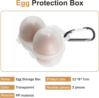 2 Grids Egg Holders, Egg Cartons For Refrigerator, Egg Storage Container, Shockproof Durable Refrigerator Egg Trays, Deviled Egg Tray Carrier with Lid, Egg Organizer Box for Fridge or Camping