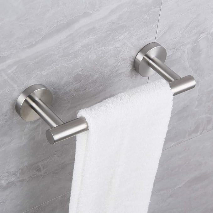 9-Inch Hand Towel Bar SUS304 Stainless Steel Bathroom Towel Holder Kitchen Dish Cloth Hanger RUSTPROOF Wall Mount Brushed Finish