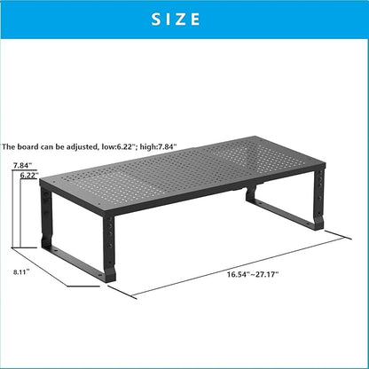 Expandable,Adjustable & Stackable Spice Rack, Cabinet Kitchen Countertop Shelf Organizer,Metal Pantry Storage Shelves - Space-Saving Storage Solution(1Pack/Black/Medium)