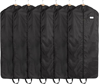 Covermates Keepsakes Garment Bag Set - Premium Polyester - Full Length Zipper - ID Window - Carrying Handles - Closet Storage, Black
