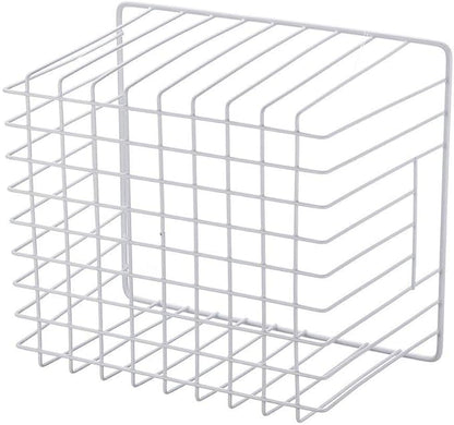 Deep Refrigerator Organizer Baskets, Metal Wire Baskets for Upright Freezer, Household Bin Basket with Handles for Kitchen, Cabinets, Pantry, Closets (11.8" L x 10" W x 7" H)