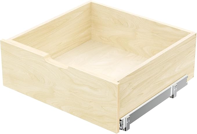 Pull Out Cabinet Organizer, Slide Out Wood Drawer, Pull Out Drawers for Cabinets, 8" High Pull Out Shelf for Kitchen Cabinet Pantry, 22½" W×21" D