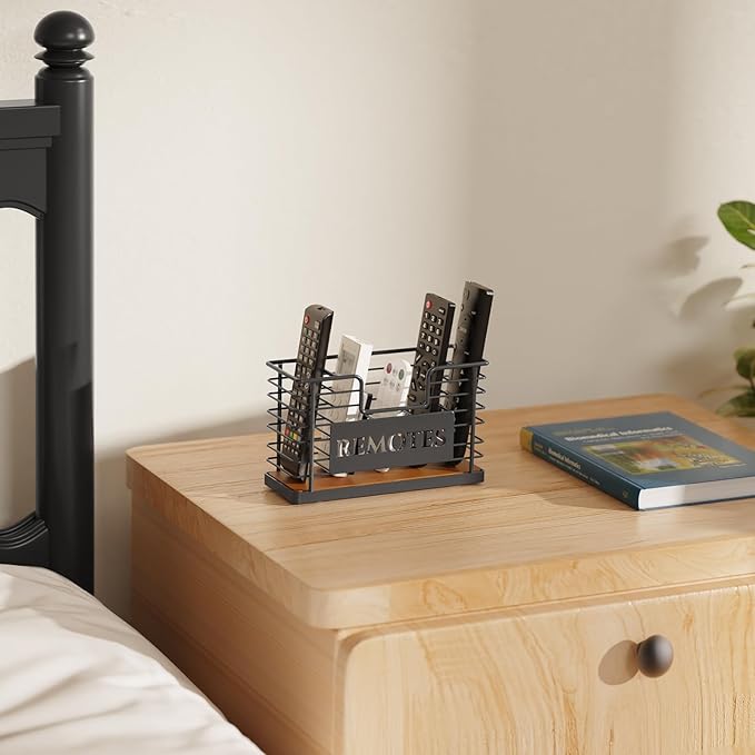 Remote Control Holder, 5-Slot TV Remote Holder Wall Mount, Universal Remote Caddy Large Size Design for Wall Table Living Room Bedroom, Easy Installation