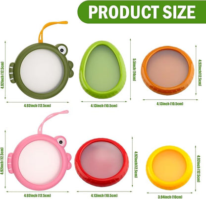 Set of 12 Fresh Food Containers with 2 Fruit Peeler, Fresh Pod, Reusable Silicone Storage Pods for Avocado, Onions, Tomatoes, Garlic – Freshness Seal for Fridge, Send Goods from Local Warehouse