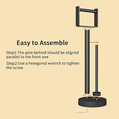 YUMORE Toilet Paper Holder Stand up with Storage, Bathroom Weighted Base Floor Toilet Paper Roll Holder Free Standing for 3 Rolls, Matte Black Bath Stainless Steel Extra Tissue Holder