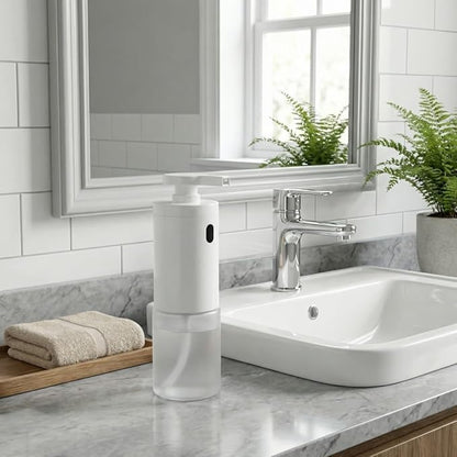 Automatic Foam Soap Dispenser, Touchless Sensor, ABS Plastic, Type-C Rechargeable, 350ml Capacity, Ideal for Kitchen & Bathroom