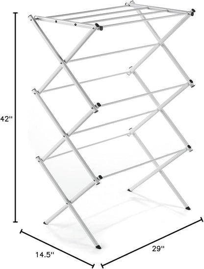 Polder 8311-90 Freestanding Accordion Clothes Drying Rack, 29" x 14.5" x 42", White