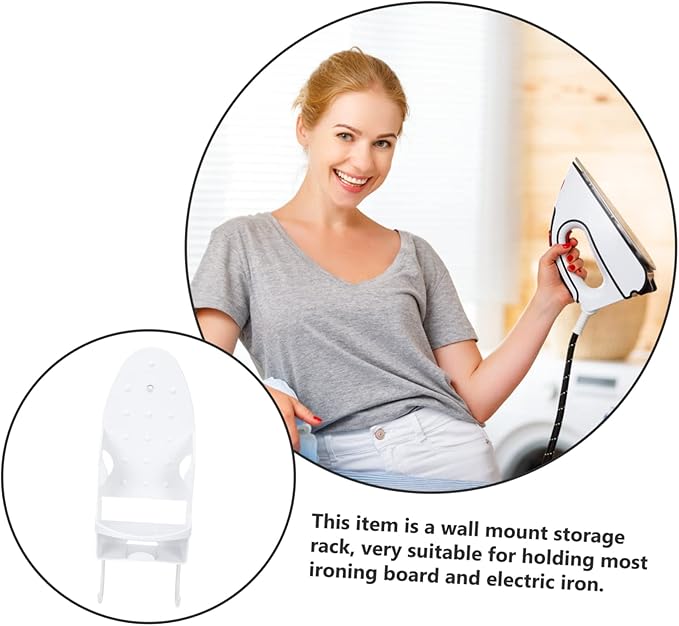 Bathroom Ironing Board Wall Mount Shelf Two-one Electric Iron Holder for Space-Saving Storage Iron Holder for Efficient Laundry Organization