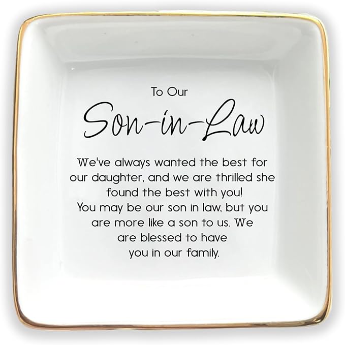 Son In Law Gift Ring Dish, Future Son Gift, Son in law Wedding Gift, New Son Gift, Son in law Present Christmas Gift, Future Son in law gift, Son in Law Present, Son in Law Birthday Gift, Groom Gift