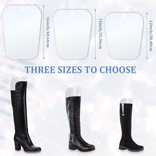 16 Pieces (8 Pairs) Boot Shaper Form Inserts Boots Tall Support to Keep Shape Holders for Women Men