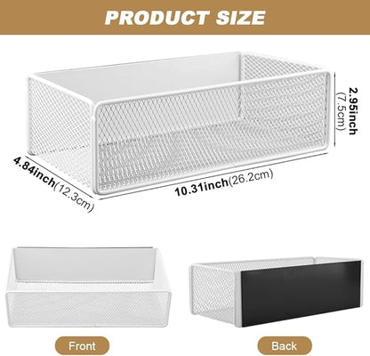 Magnetic Shelf for Washing Machine, Magnetic Basket Organizer, Magnetic Storage Bin Box Container for Fridge, Magnetic Basket Organizer for Laundry Kitchen (Large, White)