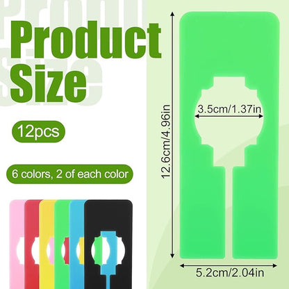 12 PCS Clothing Rack Dividers Plastic Closet Dividers for Hanging Clothes Plastic Clothing Divider Writable Reusable Separators Closets Labels Divider Size Tags for Clothings Racks Sorting, 6 Colors