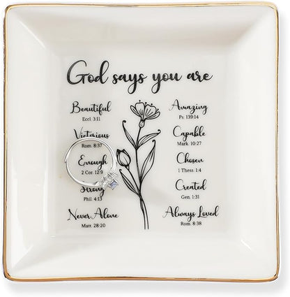 HOME SMILE Christian Gifts for Women Christmas Birthday,Inspirational Gifts for Friends, Religious Spiritual Gifts for Her Mom Girl Female Coworker Sister Christian