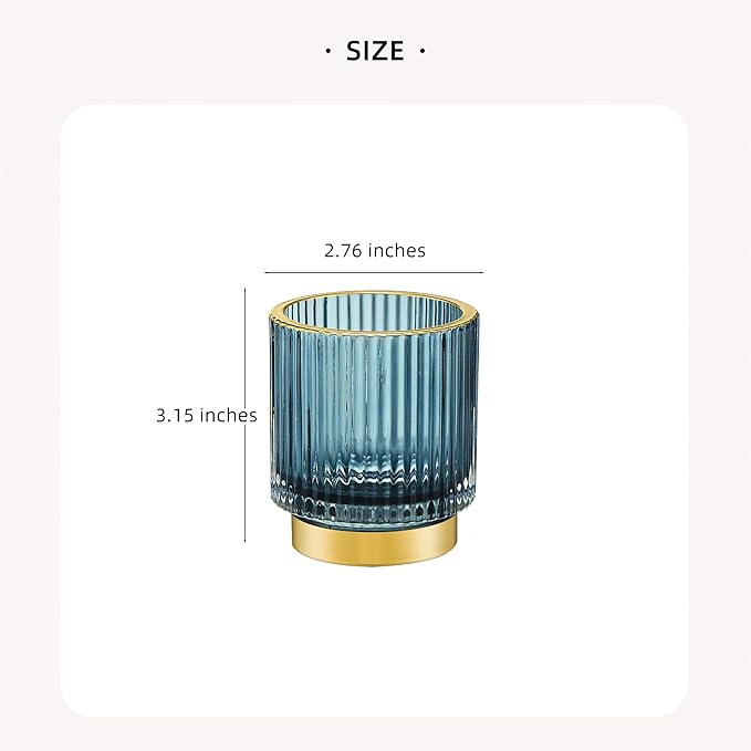 LEICURACE Makeup Brush Holder Organizer,Toothbrush Holders,Desk Pen Pencil Holder,Multifunctional Vintage Glass Brush Cup(A3-30-US)