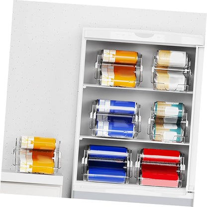 Luxshiny Clear Beverage Can Dispenser Double Storage Rack for Soda Beer and Canned Drinks Space Saving Organizer for Refrigerator Pantry and Cabinets Capacity