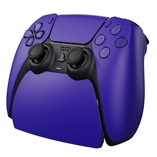 PlayVital Controller Display Stand for ps5, Gamepad Accessories Desk Holder for ps5 Controller with Rubber Pads - Galactic Purple