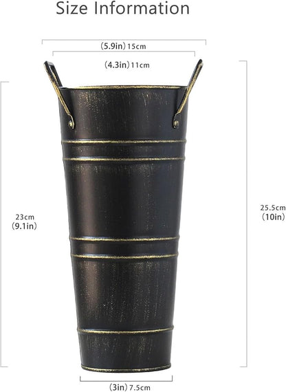 Indoor Commercial Umbrella Barrel，Large-capacity Entrance Umbrella Storage Rack For Hotel Offices，Round Metal Standing Umbrella Holder，Metal Umbrella Holder For Entryway，Umbrella Storage Bucket At The
