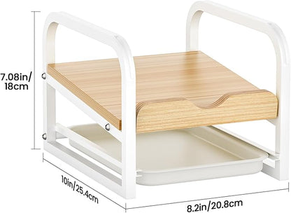 Laundry Detergent Holder Liquid Laundry Detergent Riser and Stand with Drip Tray for Laundry Room Organization (Tilted-White)