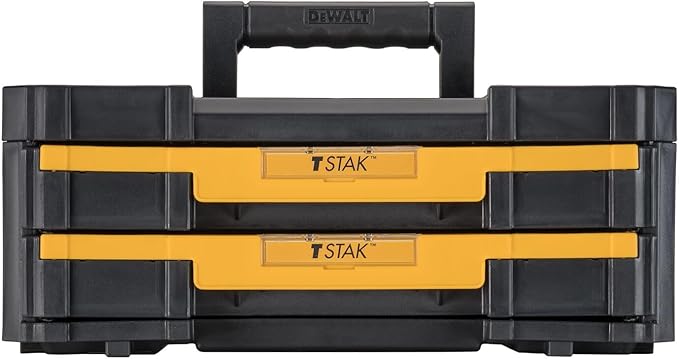 DEWALT TSTAK Tool Storage Organizer with Double Drawers, Holds Up to 16.5 lbs. (DWST17804)