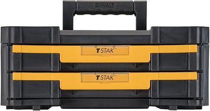 DEWALT TSTAK Tool Storage Organizer with Double Drawers, Holds Up to 16.5 lbs. (DWST17804)