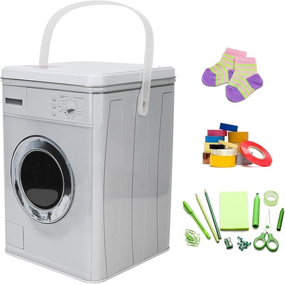 Laundry Detergent Powder Storage Box, Portable Cute Tapes Stationery Socks Container Organizer with Handle
