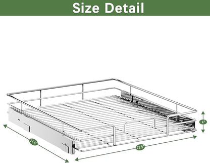 LOVMOR Pull Out Cabinet Organizer 22½" W x 21½" D, Kitchen Cabinet Pull Out Shelves Slide Out Storage