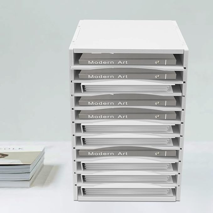 Desktop File Sorter, 11 Compartment Vertical Desktop Sorter, Literature Organizer Sorter Paper Organizer Storage File Sorter Mail Center Magazine Holder, Classroom Mailbox Paper Storage, White