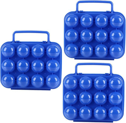 GLEAVI 3pcs Portable Folding Handle Carrier Capacity Storage Container for Kitchen and Outdoor Design