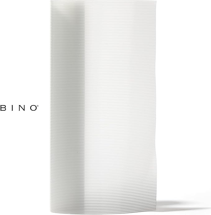 BINO | Kitchen Shelf Liner | Non Adhesive Shelf Liners for Kitchen Cabinets | Liners for Cabinets | Drawer Liner | Non Slip Roll (Ribbed - Clear)