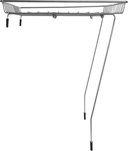 Household Essentials Rear Display Over-The-Washer Storage Shelf to Organize and Store Laundry Room Supplies, Silver