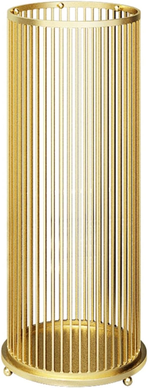 Metal Umbrella Holder for Entryway, Office Commercial Large Capacity Metal Umbrella Holder for Business Metal Frame Umbrella Storage Shelf Modern Indoor Entryway(Gold)