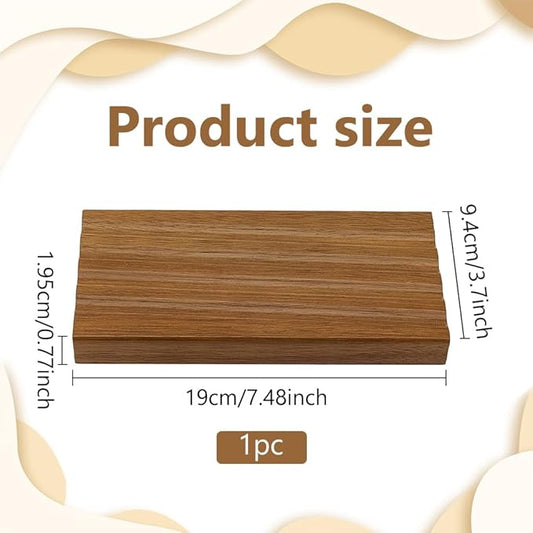 MAYJOYDIY Wooden Desk Pen Pencil Tray 4 Fountain Pen Holder Minimalist Valet Tray Pencil Case Organizer Suitable for School, Home, Office Desktop Office Art Accessories (Coconut Brown)