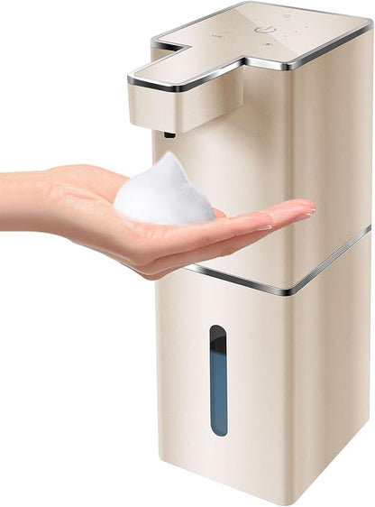 JEMISUN Automatic Soap Dispenser Touchless Foaming Soap Dispenser 300ml/12.8oz Rechargeable, Wall Mounted 4 Levels Adjustable Foam Soap Pump for Bathroom Kitchen Dish Soap