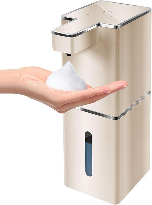 JEMISUN Automatic Soap Dispenser Touchless Foaming Soap Dispenser 300ml/12.8oz Rechargeable, Wall Mounted 4 Levels Adjustable Foam Soap Pump for Bathroom Kitchen Dish Soap